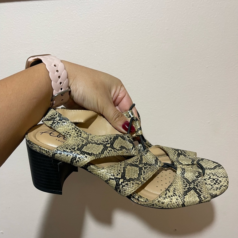 Abella snakeskin shoes